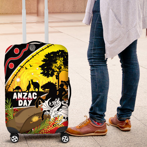 Dragons Rugby ANZAC Day Luggage Cover Saints Rosemary Starry Night