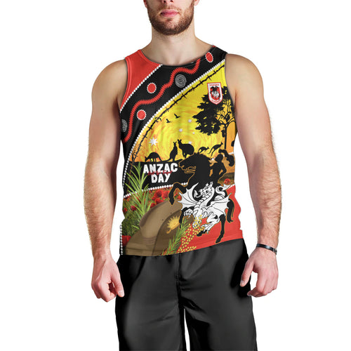 Dragons Rugby ANZAC Day Men Tank Top Saints Rosemary Starry Night
