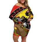 Dragons Rugby ANZAC Day Off Shoulder Short Dress Saints Rosemary Starry Night