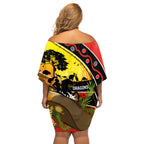 Dragons Rugby ANZAC Day Off Shoulder Short Dress Saints Rosemary Starry Night