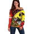 Dragons Rugby ANZAC Day Off Shoulder Sweater Saints Rosemary Starry Night