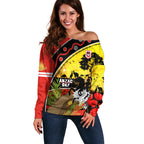 Dragons Rugby ANZAC Day Off Shoulder Sweater Saints Rosemary Starry Night