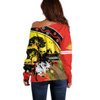 Dragons Rugby ANZAC Day Off Shoulder Sweater Saints Rosemary Starry Night