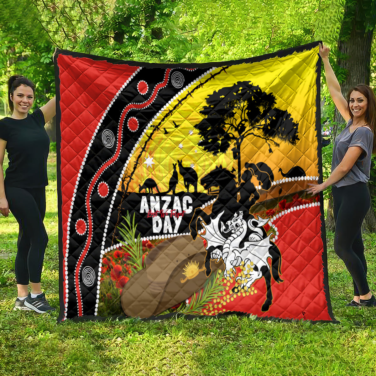 Dragons Rugby ANZAC Day Quilt Saints Rosemary Starry Night