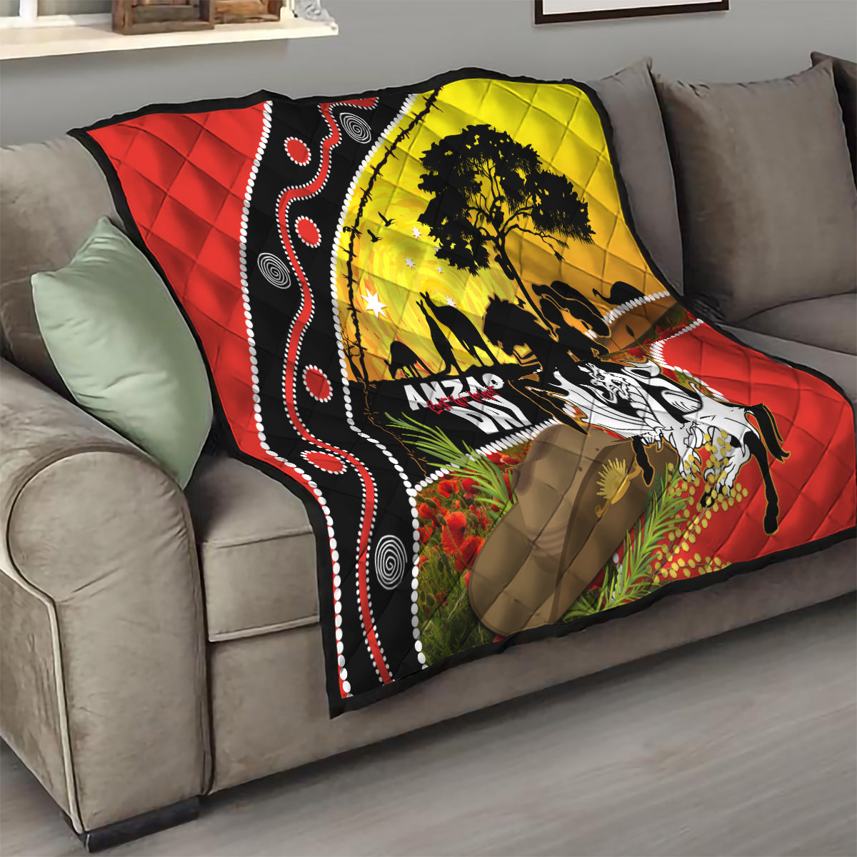 Dragons Rugby ANZAC Day Quilt Saints Rosemary Starry Night