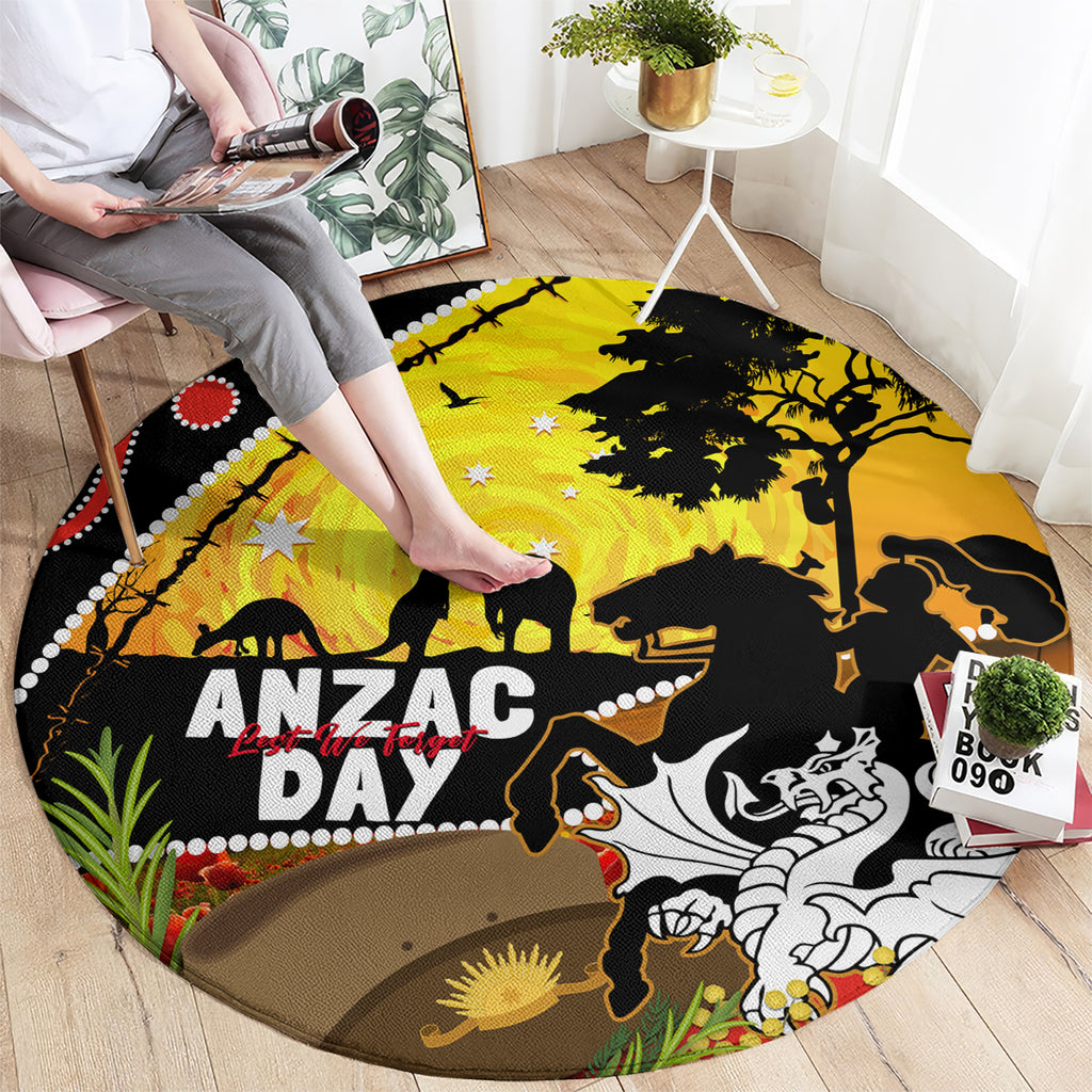 Dragons Rugby ANZAC Day Round Carpet Saints Rosemary Starry Night