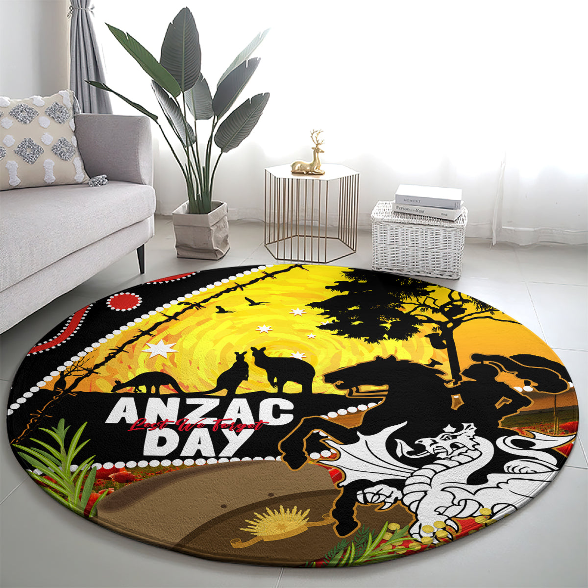 Dragons Rugby ANZAC Day Round Carpet Saints Rosemary Starry Night
