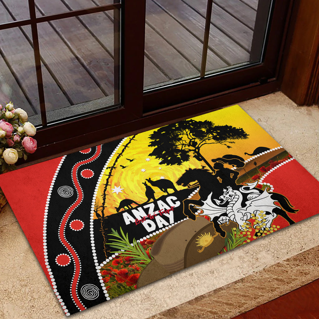 Dragons Rugby ANZAC Day Rubber Doormat Saints Rosemary Starry Night