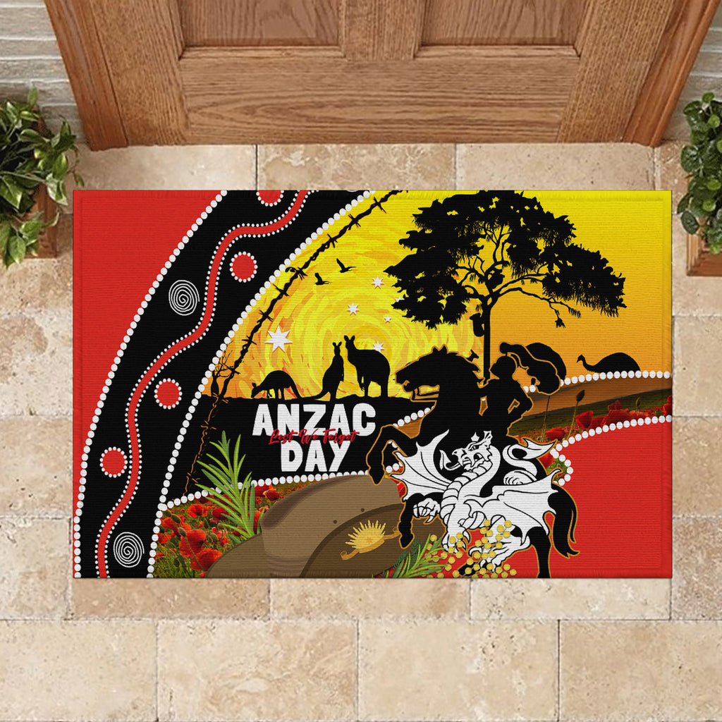 Dragons Rugby ANZAC Day Rubber Doormat Saints Rosemary Starry Night