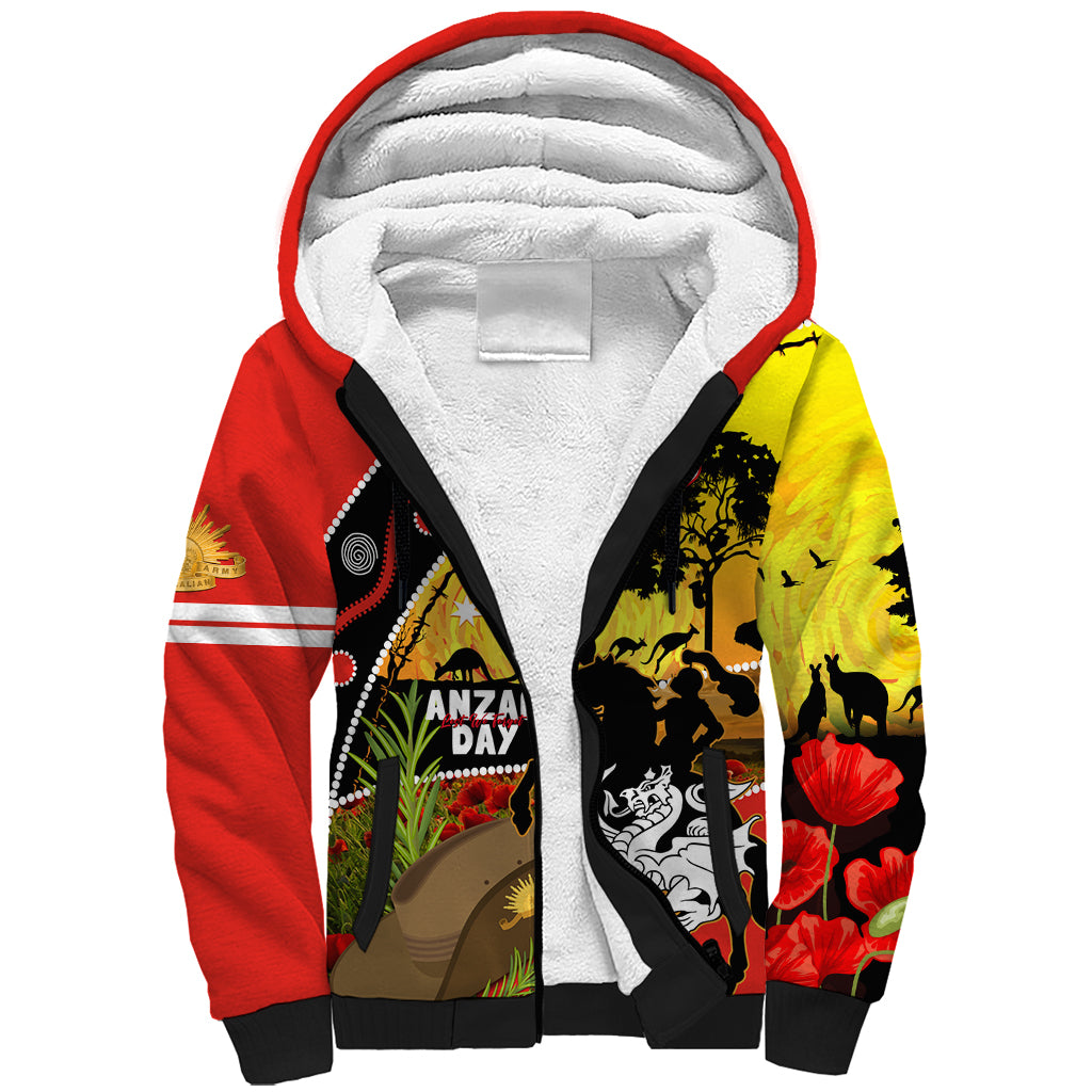 Dragons Rugby ANZAC Day Sherpa Hoodie Saints Rosemary Starry Night