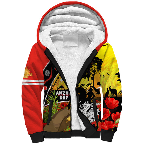 Dragons Rugby ANZAC Day Sherpa Hoodie Saints Rosemary Starry Night
