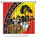 Dragons Rugby ANZAC Day Shower Curtain Saints Rosemary Starry Night