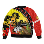 Dragons Rugby ANZAC Day Sleeve Zip Bomber Jacket Saints Rosemary Starry Night