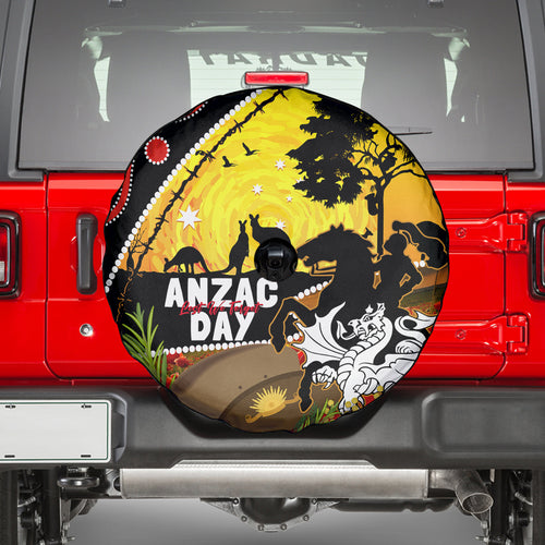 Dragons Rugby ANZAC Day Spare Tire Cover Saints Rosemary Starry Night