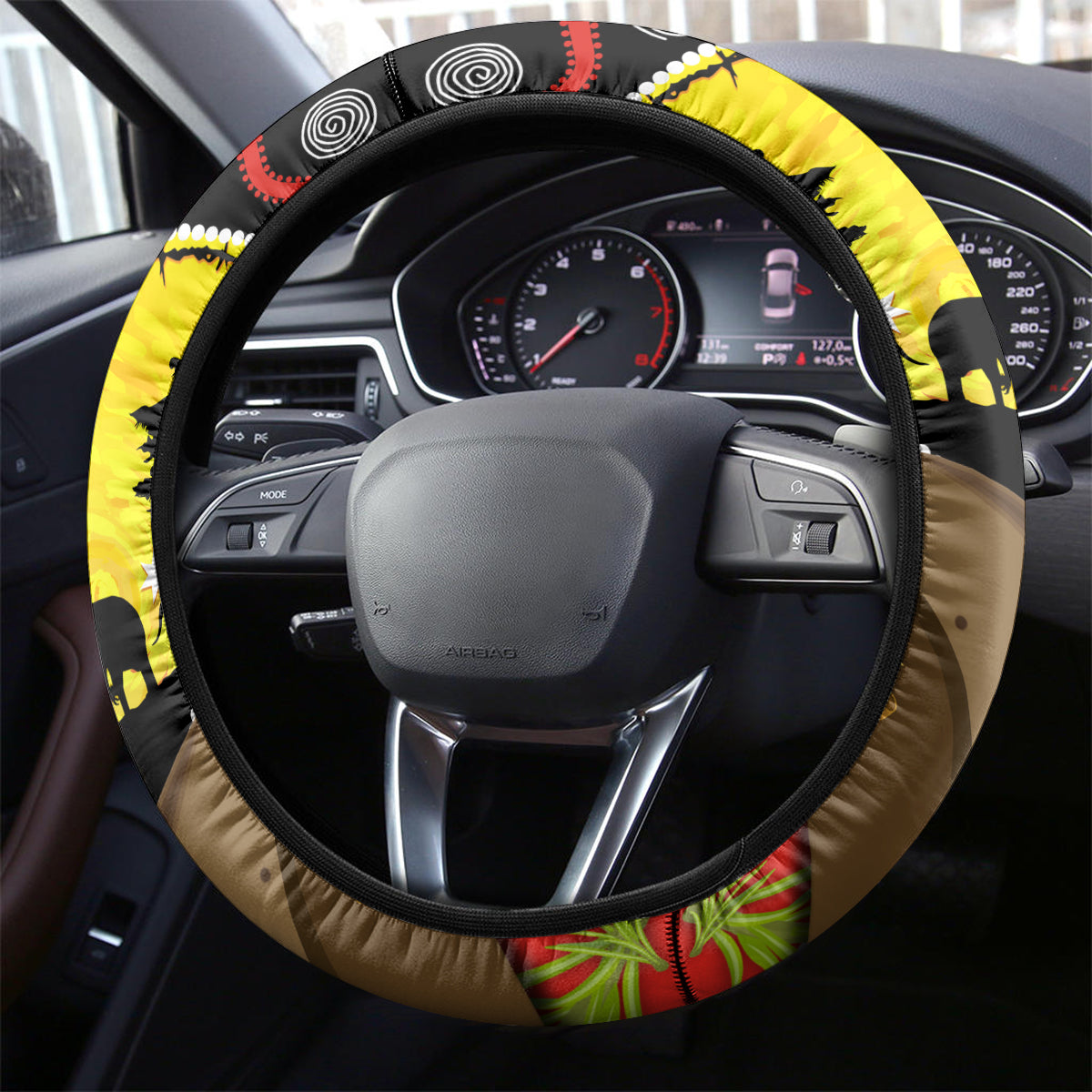 Dragons Rugby ANZAC Day Steering Wheel Cover Saints Rosemary Starry Night
