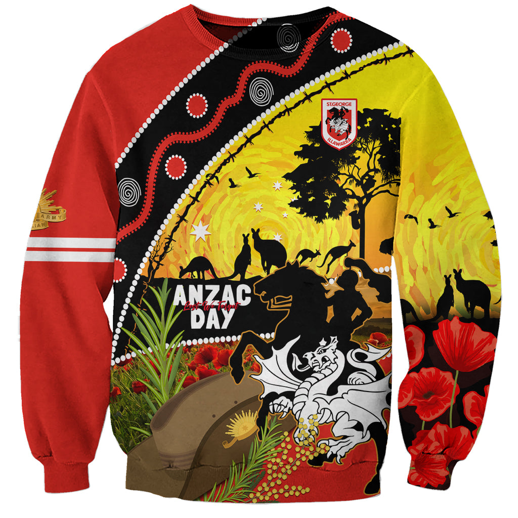 Dragons Rugby ANZAC Day Sweatshirt Saints Rosemary Starry Night