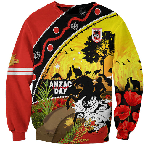 Dragons Rugby ANZAC Day Sweatshirt Saints Rosemary Starry Night