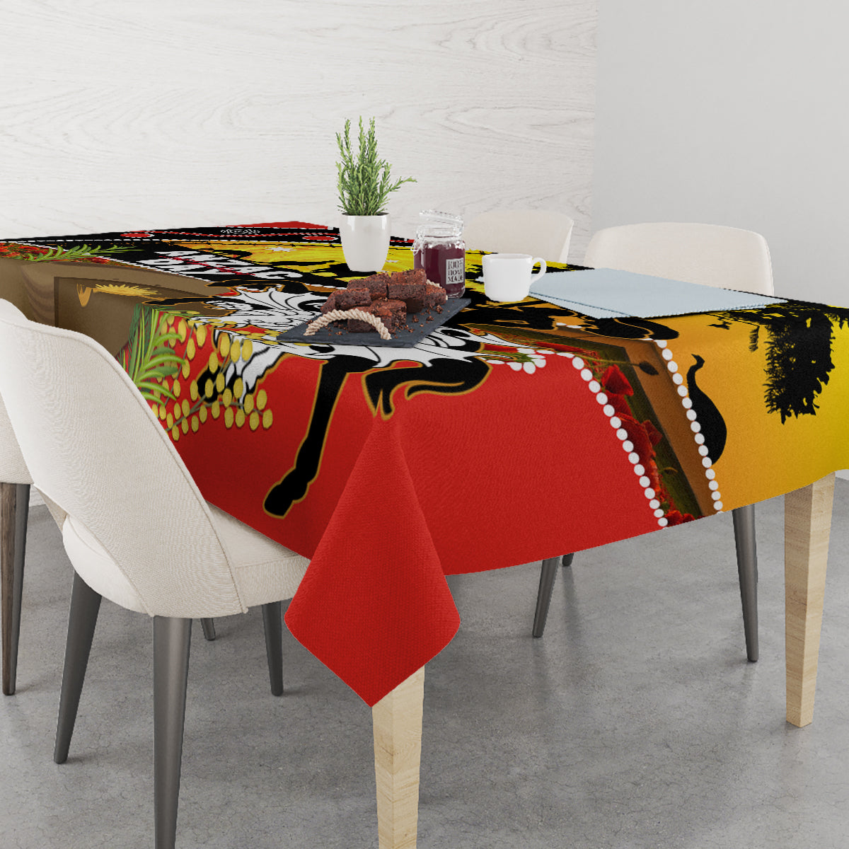 Dragons Rugby ANZAC Day Tablecloth Saints Rosemary Starry Night
