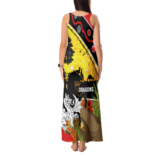 Dragons Rugby ANZAC Day Tank Maxi Dress Saints Rosemary Starry Night
