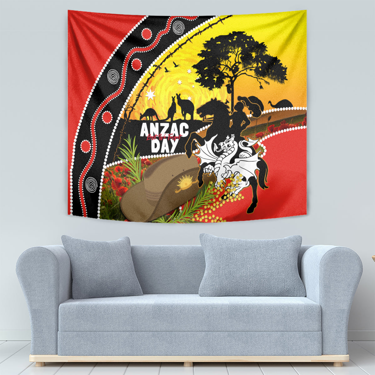Dragons Rugby ANZAC Day Tapestry Saints Rosemary Starry Night