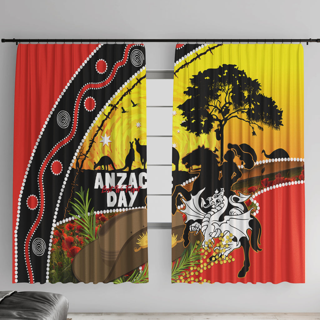 Dragons Rugby ANZAC Day Window Curtain Saints Rosemary Starry Night
