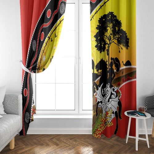Dragons Rugby ANZAC Day Window Curtain Saints Rosemary Starry Night