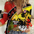 Dragons Rugby ANZAC Day Women Casual Shirt Saints Rosemary Starry Night