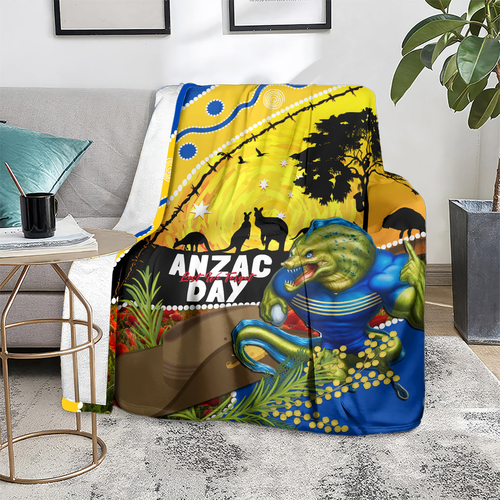 Eels Rugby ANZAC Day Blanket Parra Mascot Rosemary Starry Night