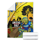 Eels Rugby ANZAC Day Blanket Parra Mascot Rosemary Starry Night