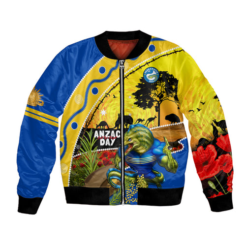 Eels Rugby ANZAC Day Bomber Jacket Parra Mascot Rosemary Starry Night