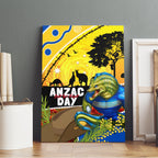 Eels Rugby ANZAC Day Canvas Wall Art Parra Mascot Rosemary Starry Night