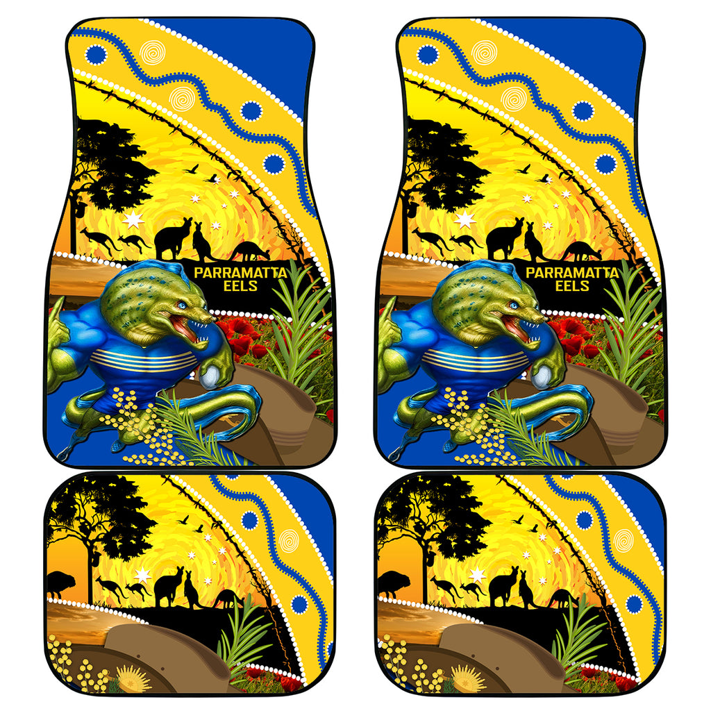 Eels Rugby ANZAC Day Car Mats Parra Mascot Rosemary Starry Night