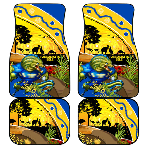 Eels Rugby ANZAC Day Car Mats Parra Mascot Rosemary Starry Night