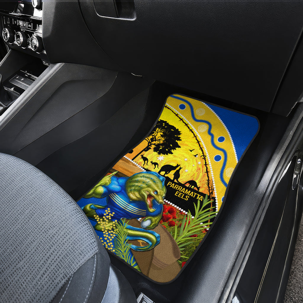 Eels Rugby ANZAC Day Car Mats Parra Mascot Rosemary Starry Night