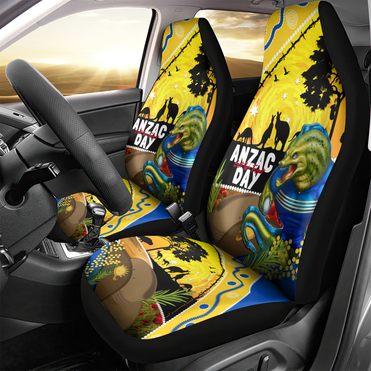 Eels Rugby ANZAC Day Car Seat Cover Parra Mascot Rosemary Starry Night