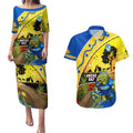 Eels Rugby ANZAC Day Couples Matching Puletasi and Hawaiian Shirt Parra Mascot Rosemary Starry Night