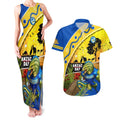 Eels Rugby ANZAC Day Couples Matching Tank Maxi Dress and Hawaiian Shirt Parra Mascot Rosemary Starry Night