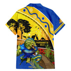 Eels Rugby ANZAC Day Family Matching Mermaid Dress and Hawaiian Shirt Parra Mascot Rosemary Starry Night