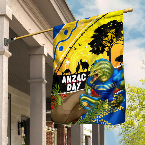Eels Rugby ANZAC Day Garden Flag Parra Mascot Rosemary Starry Night
