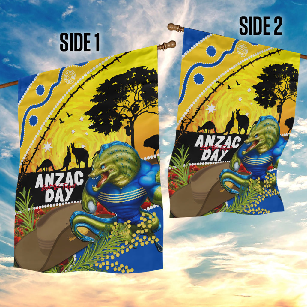 Eels Rugby ANZAC Day Garden Flag Parra Mascot Rosemary Starry Night