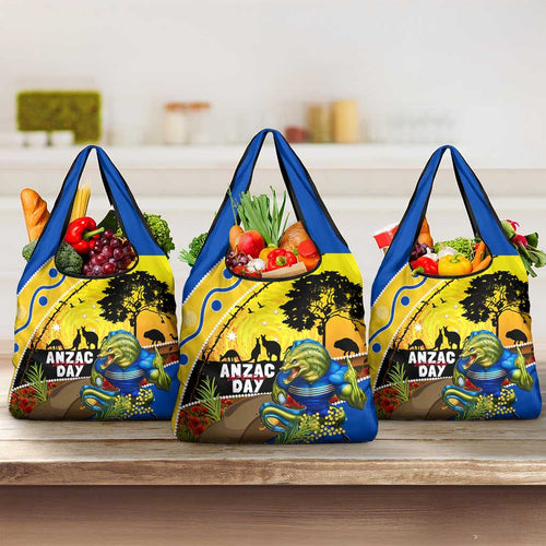 Eels Rugby ANZAC Day Grocery Bag Parra Mascot Rosemary Starry Night
