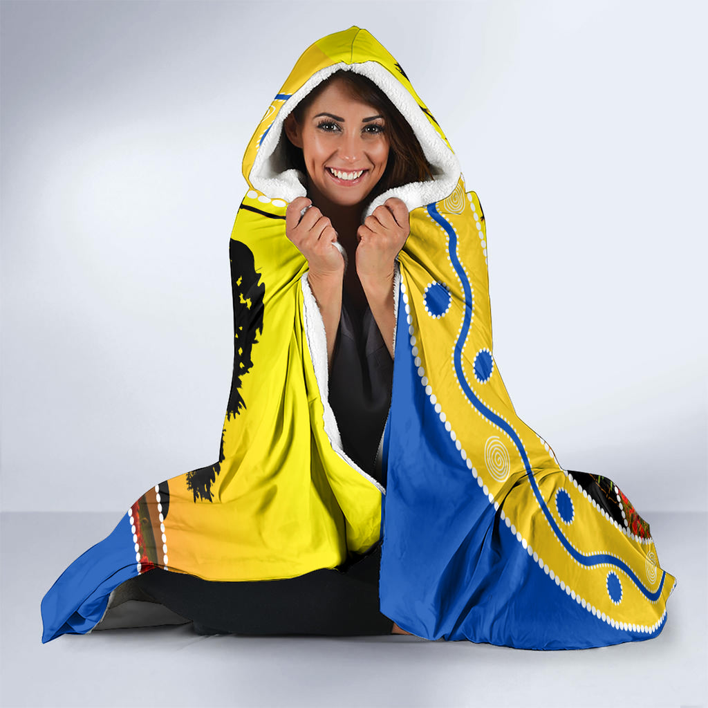 Eels Rugby ANZAC Day Hooded Blanket Parra Mascot Rosemary Starry Night