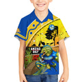 Eels Rugby ANZAC Day Kid Hawaiian Shirt Parra Mascot Rosemary Starry Night