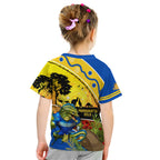 Eels Rugby ANZAC Day Kid T Shirt Parra Mascot Rosemary Starry Night