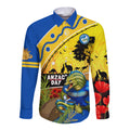 Eels Rugby ANZAC Day Long Sleeve Button Shirt Parra Mascot Rosemary Starry Night