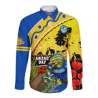 Eels Rugby ANZAC Day Long Sleeve Button Shirt Parra Mascot Rosemary Starry Night