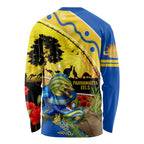 Eels Rugby ANZAC Day Long Sleeve Shirt Parra Mascot Rosemary Starry Night