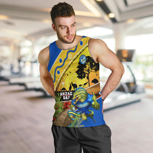 Eels Rugby ANZAC Day Men Tank Top Parra Mascot Rosemary Starry Night