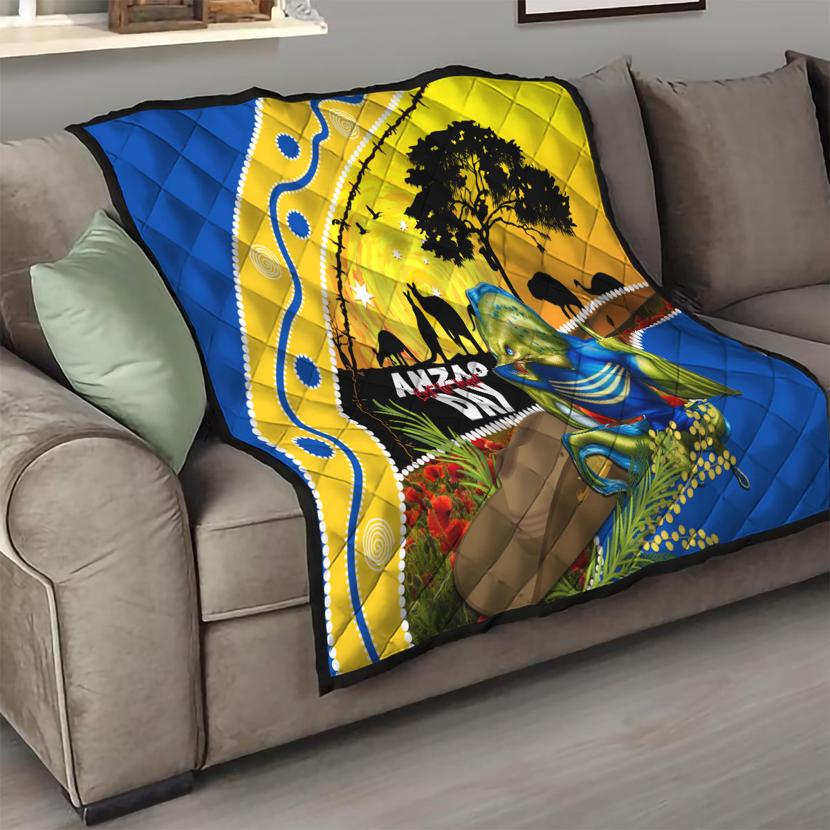 Eels Rugby ANZAC Day Quilt Parra Mascot Rosemary Starry Night