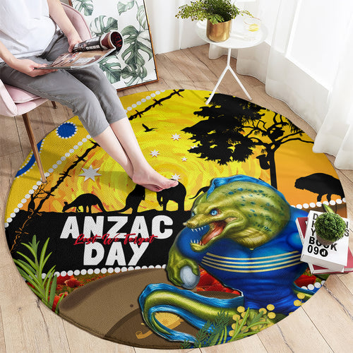 Eels Rugby ANZAC Day Round Carpet Parra Mascot Rosemary Starry Night